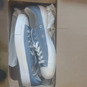 Converse Denim Blue & White Sneakers